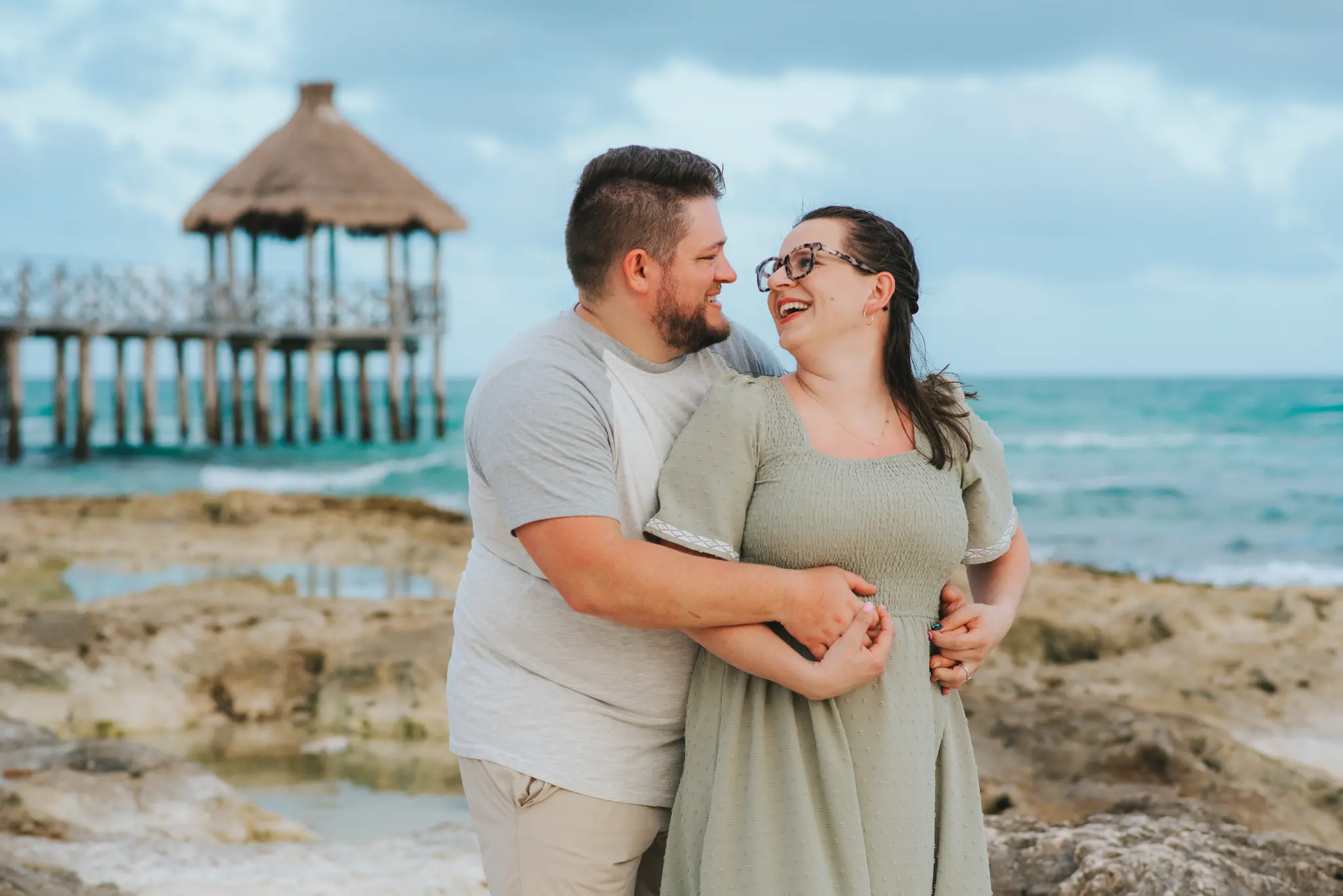 Tanner and Anna at the beach